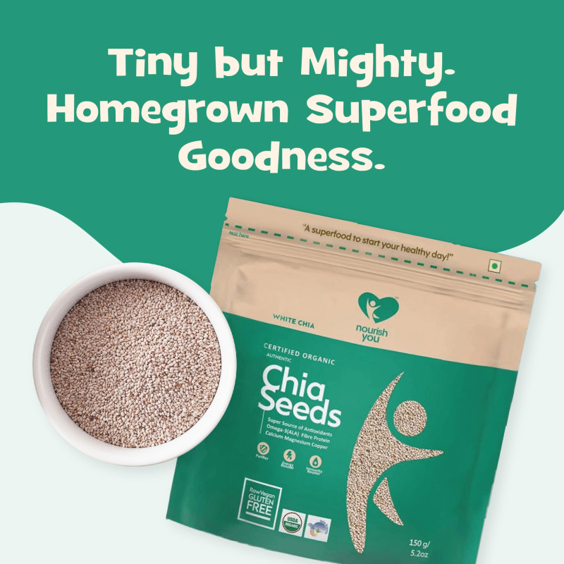NY WHITE CHIA SEEDS 150GM