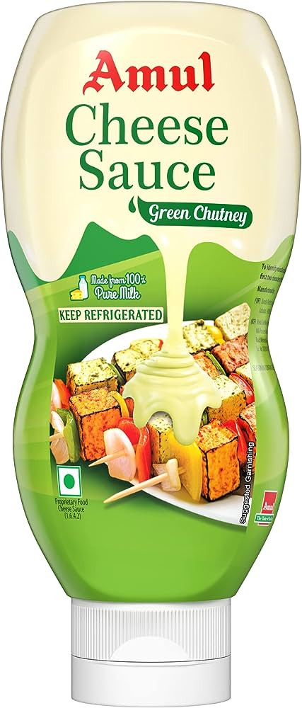 AMUL CHEESE SAUCE GREEN CHUTNEY 200GM