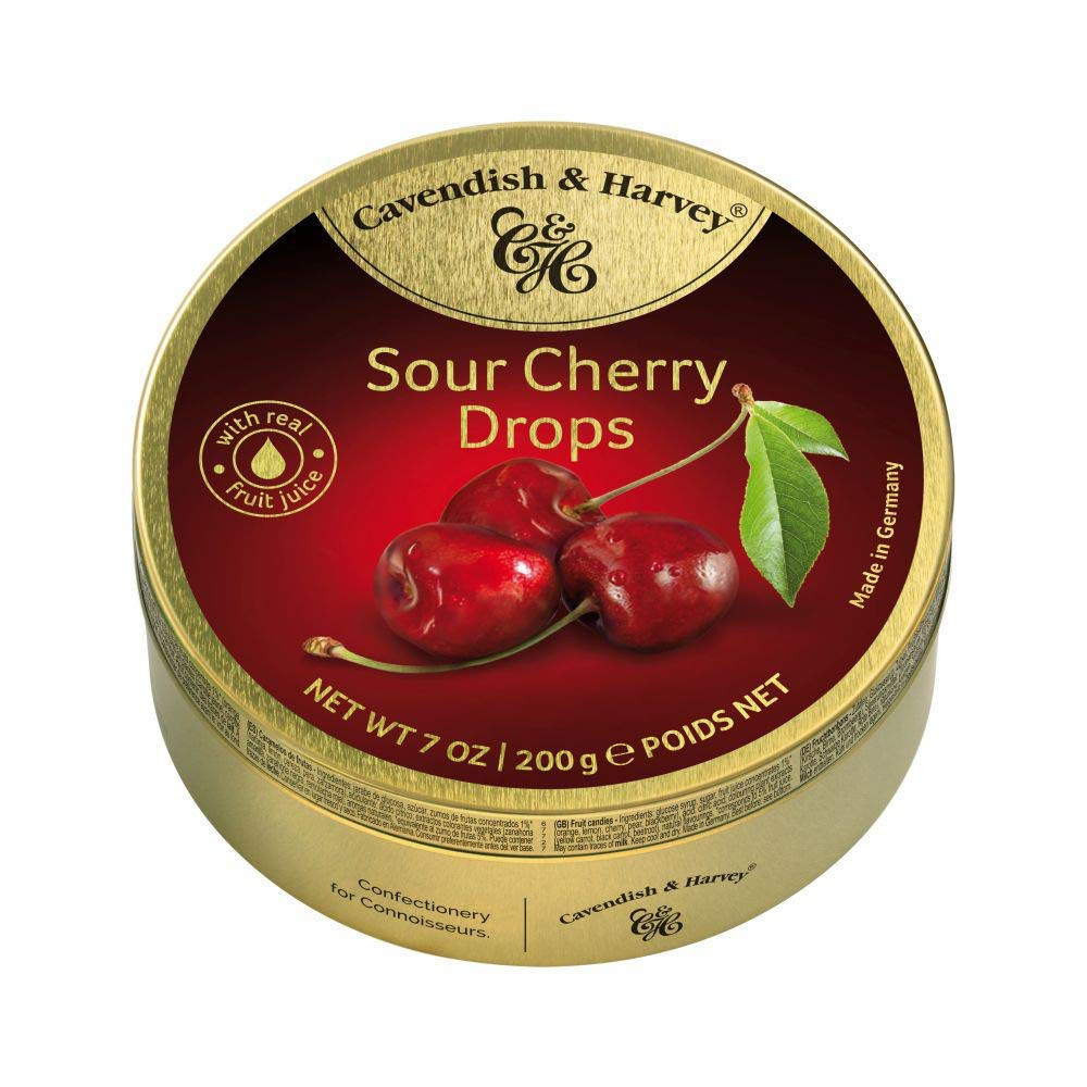 CAV & HAR SOUR CHERRY DROPS 200GM