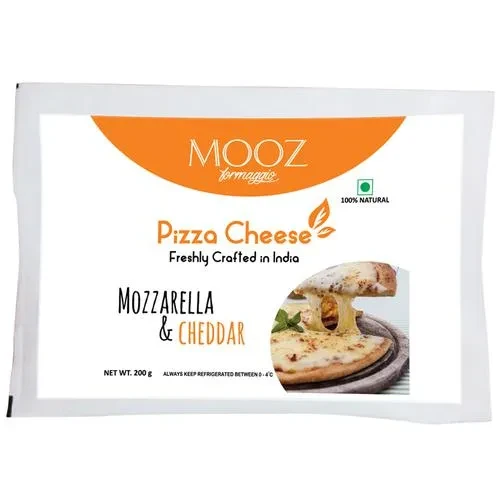 MOOZ PIZZA CHEESE MOZERELLA& CHEDDAR200G